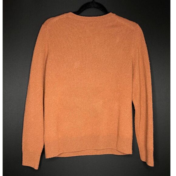 Quince Womens Chestnut Mongolian Cashmere Long-Sleeved Soft Crewneck Sweater - M - Picture 3 of 9